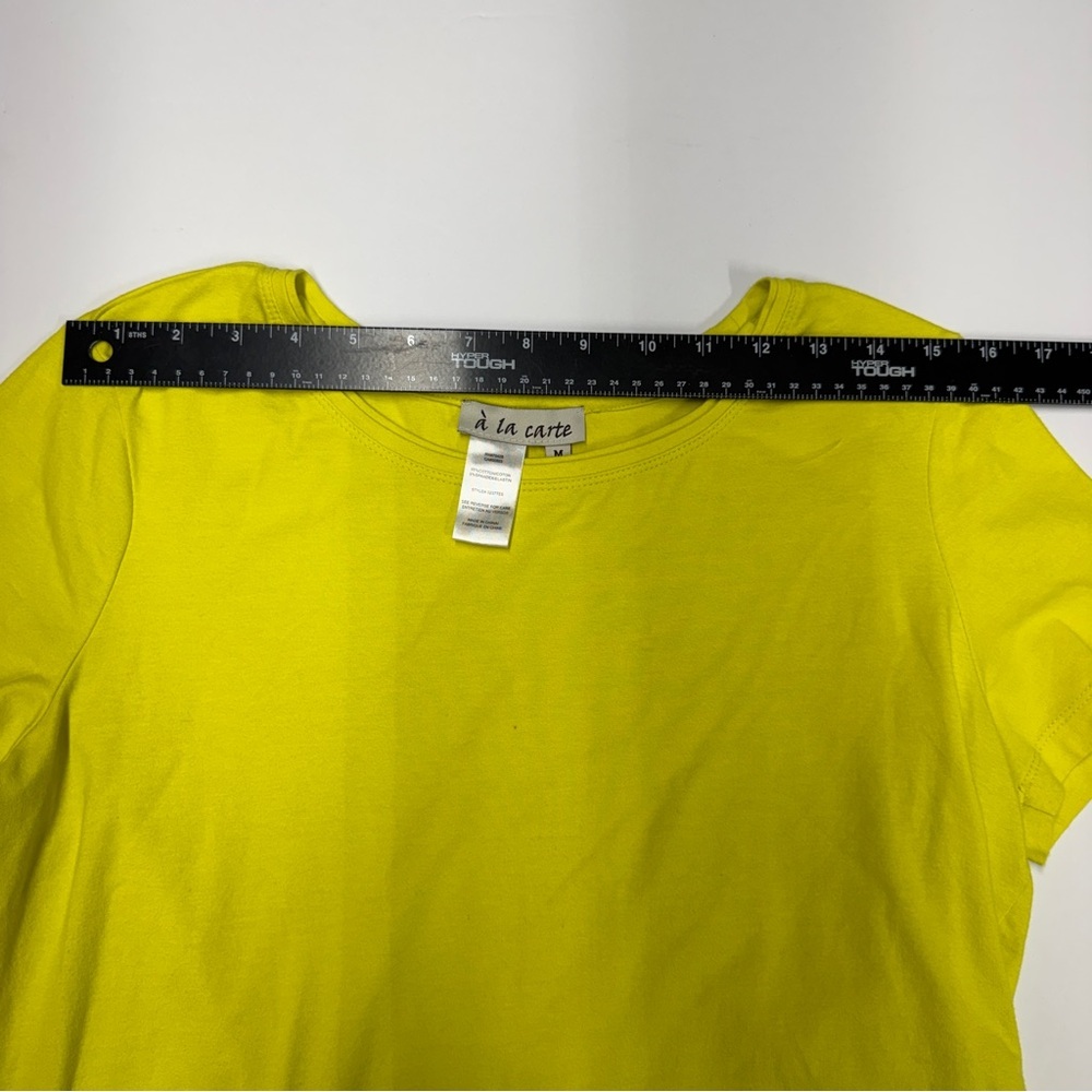 A La Carte Neon Yellow Short Sleeve Crewneck Tee - Picture 6 of 7